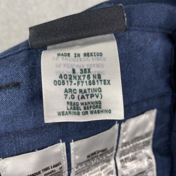 Workrite FR Pants Size 35 (Fits 36x32.5) Navy Blue 2112 Nomex ARC 7 Firefighter - Picture 11 of 12